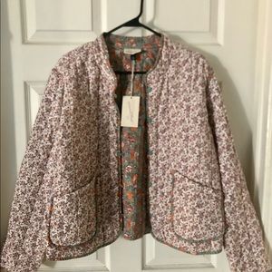 Ladies women quilted jacket xl multi color